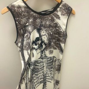 NWOT Jawbreaker Lace-up skeleton midi dress